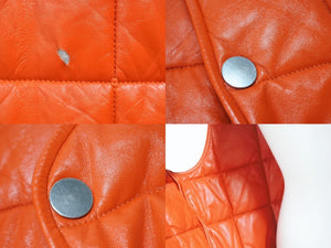 極美品 BOTTEGA VENETA ボッテガヴェネタ レザーキルティングベスト 712269 ジープスキン ポリエステル レッド YZERR私物 サイズM 4b005886 中古