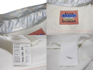 ACNE STUDIOS アクネストゥディオズ デニムジャケット YZERR私物 コットン シルバー サイズ50 美品 中古 4b005887