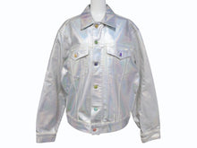Load image into Gallery viewer, ACNE STUDIOS アクネストゥディオズ デニムジャケット YZERR私物 コットン シルバー サイズ50 美品 中古 4b005887