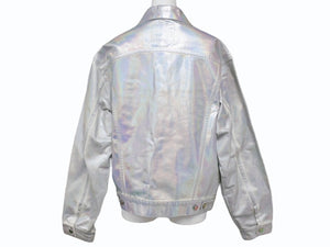ACNE STUDIOS アクネストゥディオズ デニムジャケット YZERR私物 コットン シルバー サイズ50 美品 中古 4b005887