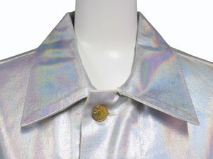 ACNE STUDIOS アクネストゥディオズ デニムジャケット YZERR私物 コットン シルバー サイズ50 美品 中古 4b005887