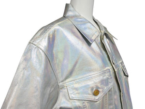 ACNE STUDIOS アクネストゥディオズ デニムジャケット YZERR私物 コットン シルバー サイズ50 美品 中古 4b005887