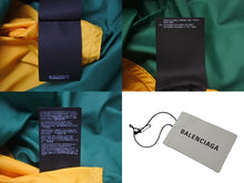 Load image into Gallery viewer, 極美品 BALENCIAGA バレンシアガ カラーブロック ナイロンジャケット 18AW YZERR着用 イエロー グリーン パープル サイズ46 中古 4b005888