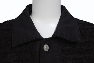 極美品 1017 ALYX 9SM blackmeans アリクス ブラックミーンズ デニムジャケット YZERR私物 コットン ポリウレタン ブラック サイズ48 中古 4b005889