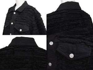 極美品 1017 ALYX 9SM blackmeans アリクス ブラックミーンズ デニムジャケット YZERR私物 コットン ポリウレタン ブラック サイズ48 中古 4b005889