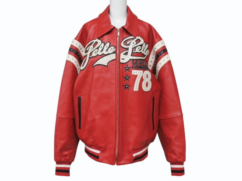 pellepelle ペレペレ　レザージャケット PellePelle】ペレペレ 『スタッズ レザージャケット size46