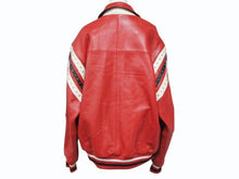 画像をギャラリービューアに読み込む, 極美品 pellepelle ペレペレ ENCRUSTED VARSITY PLUSH レザージャケット YZERR私物 322-37462 サイズM レッド ラインストーン 中古 4b005893 
