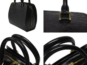 極美品 LOUIS VUITTON ルイヴィトン エピ ポンヌフ ハンドバッグ M52052 エピレザー ブラック ゴールド金具 中古 4b005896