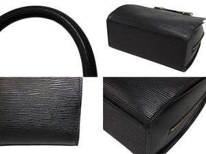 極美品 LOUIS VUITTON ルイヴィトン エピ ポンヌフ ハンドバッグ M52052 エピレザー ブラック ゴールド金具 中古 4b005896