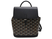 画像をギャラリービューアに読み込む, 極美品 GOYARD ゴヤール ミニリュック 3WAY アルパンミニ ヘリンボーン柄 ブラック ブラウン シルバー金具 中古 4b005903 