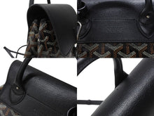 画像をギャラリービューアに読み込む, 極美品 GOYARD ゴヤール ミニリュック 3WAY アルパンミニ ヘリンボーン柄 ブラック ブラウン シルバー金具 中古 4b005903 
