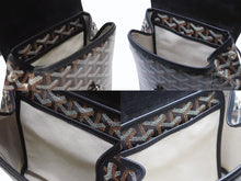 画像をギャラリービューアに読み込む, 極美品 GOYARD ゴヤール ミニリュック 3WAY アルパンミニ ヘリンボーン柄 ブラック ブラウン シルバー金具 中古 4b005903 