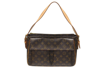 極美品 LOUISVUITTON ルイヴィトン ヴィバシテGM ワンショルダーバッグ M51163 モノグラム PVC レザー ゴールド金具 中古 4b005907