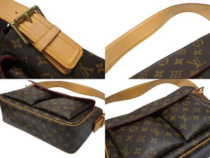 極美品 LOUISVUITTON ルイヴィトン ヴィバシテGM ワンショルダーバッグ M51163 モノグラム PVC レザー ゴールド金具 中古 4b005907