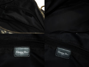 Christian Dior クリスチャンディオール トロッター ボストンバッグ ハンドバッグ ネイビー 美品 中古 4b005911