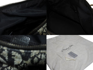 Christian Dior クリスチャンディオール トロッター ボストンバッグ ハンドバッグ ネイビー 美品 中古 4b005911