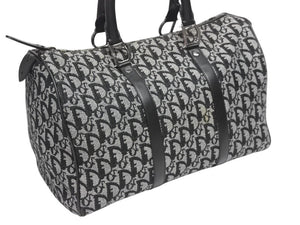 Christian Dior クリスチャンディオール トロッター ボストンバッグ ハンドバッグ ネイビー 美品 中古 4b005911