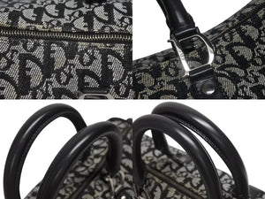 Christian Dior クリスチャンディオール トロッター ボストンバッグ ハンドバッグ ネイビー 美品 中古 4b005911