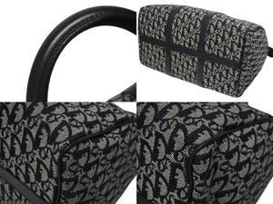 Christian Dior クリスチャンディオール トロッター ボストンバッグ ハンドバッグ ネイビー 美品 中古 4b005911