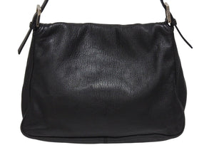 極美品 FENDI フェンディ ワンショルダーバッグ ズッカロゴ マンマバケット ラムスキン ブラック シルバー金具 中古 4b005917