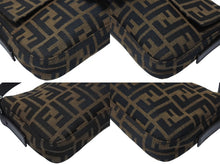 Load image into Gallery viewer, 極美品 FENDI フェンディ マンマバケット ワンショルダーバッグ 26424 ズッカ柄 キャンバス レザー ブラウン シルバー金具 中古 4b005921