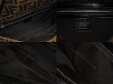 Load image into Gallery viewer, FENDI フェンディ マンマバケット ショルダーバッグ ズッカ柄 コットンキャンバス レザー ブラウン シルバー金具 美品 中古 4b005923