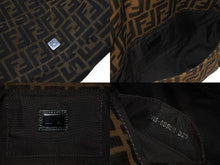 Load image into Gallery viewer, FENDI フェンディ マンマバケット ワンショルダーバッグ 26424 ズッカ柄 キャンバス レザー ブラウン ブラック シルバー金具 美品 中古 4b005924