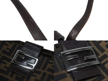Load image into Gallery viewer, FENDI フェンディ マンマバケット ワンショルダーバッグ 26424 ズッカ柄 ブラウン キャンバス レザー シルバー金具 美品 中古 4b005926