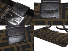 Load image into Gallery viewer, FENDI フェンディ マンマバケット ワンショルダーバッグ 26424 ズッカ柄 ブラウン キャンバス レザー シルバー金具 美品 中古 4b005926