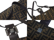 Load image into Gallery viewer, FENDI フェンディ マンマバケット ワンショルダーバッグ 26424 ズッカ柄 ブラウン キャンバス レザー シルバー金具 美品 中古 4b005926
