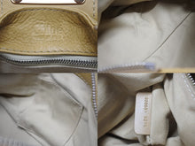 Load image into Gallery viewer, Chloe クロエ パディントン ショルダーバッグ ハンドバッグ 020651 5276 レザー ベージュ ゴールド金具 美品 中古 4b005929