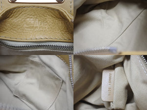 Chloe クロエ パディントン ショルダーバッグ ハンドバッグ 020651 5276 レザー ベージュ ゴールド金具 美品 中古 4b005929