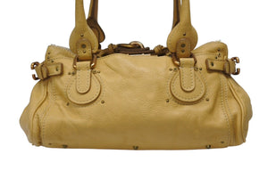 Chloe クロエ パディントン ショルダーバッグ ハンドバッグ 020651 5276 レザー ベージュ ゴールド金具 美品 中古 4b005929