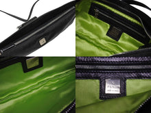 Load image into Gallery viewer, FENDI フェンディ マンマバケット型 ショルダーバッグ FF金具 レザー ブラック シルバー金具 美品 中古 4b005935