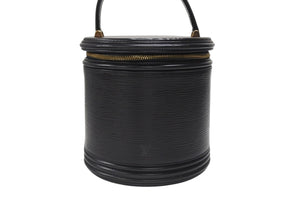 LOUIS VUITTON ルイヴィトン カンヌ エピ ノワール ハンドバッグ M48032 エピレザー ブラック ゴールド金具 美品 中古 4b005937