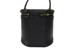 LOUIS VUITTON ルイヴィトン カンヌ エピ ノワール ハンドバッグ M48032 エピレザー ブラック ゴールド金具 美品 中古 4b005937