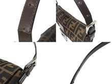 Load image into Gallery viewer, FENDI フェンディ マンマバケット ワンショルダーバッグ 26424 ズッカ柄 キャンバス レザー ブラウン シルバー金具 美品 中古 4b005938