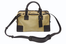Load image into Gallery viewer, LOEWE ロエベ アナグラム ハンドバッグ ショルダーバッグ 2WAY アマソナ28 スウェード レザー ブラウン ベージュ 美品 中古 4b005941