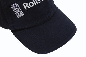ROLLS ROYCE ロールスロイス RR キャップ 帽子 ブランドロゴ コットン 中国製 ネイビー ワンサイズ 美品 中古 4b005945