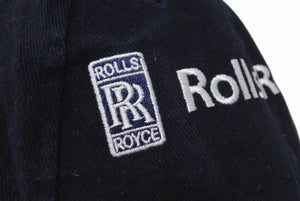 ROLLS ROYCE ロールスロイス RR キャップ 帽子 ブランドロゴ コットン 中国製 ネイビー ワンサイズ 美品 中古 4b005945
