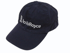 ROLLS ROYCE ロールスロイス RR キャップ 帽子 ブランドロゴ コットン 中国製 ネイビー ワンサイズ 美品 中古 4b005946