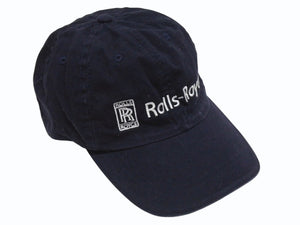 ROLLS ROYCE ロールスロイス RR キャップ 帽子 ブランドロゴ コットン 中国製 ネイビー ワンサイズ 美品 中古 4b005946