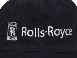 ROLLS ROYCE ロールスロイス RR キャップ 帽子 ブランドロゴ コットン 中国製 ネイビー ワンサイズ 美品 中古 4b005946