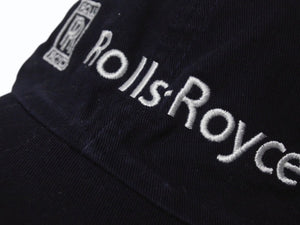 ROLLS ROYCE ロールスロイス RR キャップ 帽子 ブランドロゴ コットン 中国製 ネイビー ワンサイズ 美品 中古 4b005946