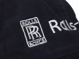 ROLLS ROYCE ロールスロイス RR キャップ 帽子 ブランドロゴ コットン 中国製 ネイビー ワンサイズ 美品 中古 4b005946