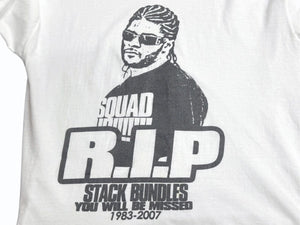 VINTAGE ヴィンテージ 半袖Ｔシャツ Stack Bundles スタックバンドルス SUN WEAR ホワイト ブラック サイズL 美品 中古 4b005950
