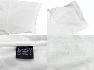 VINTAGE ヴィンテージ 半袖Ｔシャツ Stack Bundles スタックバンドルス SUN WEAR ホワイト ブラック サイズL 美品 中古 4b005950