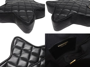 新品同様 CHANEL シャネル スターシェイプ チェーンショルダーバッグ AS4579 ランダム番台 ココマーク ラムスキン ブラック 中古 4b005951