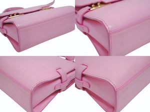 DELVAUX デルヴォー TEMPETE SMALL タンペート スモール 2WAYバッグ カーフレザー ピンク ゴールド金具 美品 中古 4b005952