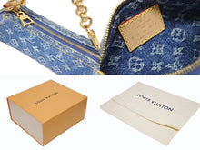 Load image into Gallery viewer, 新品未使用 LOUIS VUITTON ルイヴィトン パピヨンMM ワンショルダーバッグ M46830 モノグラム デニム ブルー ゴールド金具 中古 4b005953
